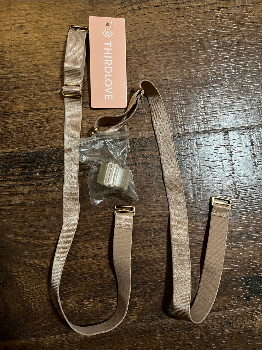 2 ThirdLove Nude/Blush and Clear Bra Straps (Detachable)